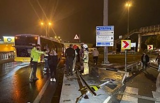Avcılar’da halk otobüsü kaza yaptı, otobüse...