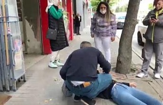 Sokak ortasında kadına uygulanan şiddet güvenlik...