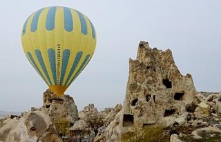 Kapadokya’da fırtına nedeniyle balon uçuşları...