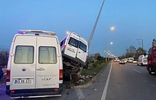 Samsun’da iki minibüsün çarpıştığı kazada...