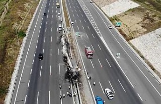 Kuzey Marmara otoyolunda kaza: Sürücü yanarak hayatını...