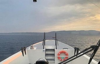 Türk kara sularına geri itilen 17 düzensiz göçmen...