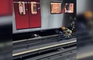 Ankara metrosunda raylara atlayan şahıs yaralı...