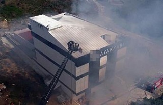 Arnavutköy’de ayakkabı fabrikasındaki yangında...