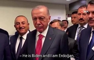 Erdoğan’dan gazeteciye: “O Biden, ben Erdoğan’ım”