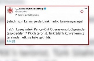 Pençe-Kilit Operasyonu bölgesinde 7 PKK’lı terörist...