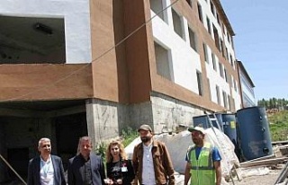 Malazgirt Devlet Hastanesi inşaatında çalışmalar...