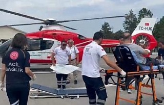 Bartın’da hasta helikopter hava ambulansıyla Ankara’ya...