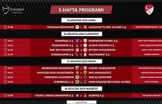 Trendyol Süper Lig’de 3. ve 4. hafta programları...