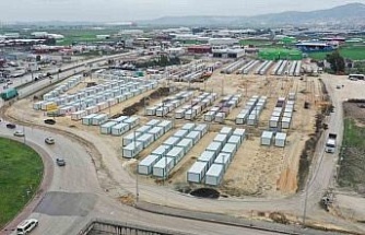 Hatay’daki Konya Konteyner Kentte 349 konteynerin yerleşimi tamamlandı
