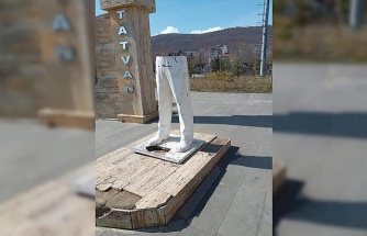 Tatvan’ın simgesi ‘Denizci Heykeli’ tahrip edildi