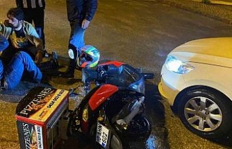 Elazığ’da motosikletli kurye ile otomobil çarpıştı: 1 yaralı