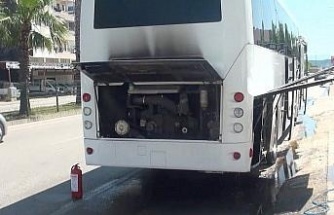 Tur otobüsünde korkutan yangın