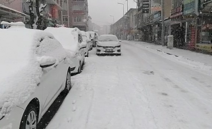 Elazığ’ın ilçelerinde kar yağışı etkili oldu