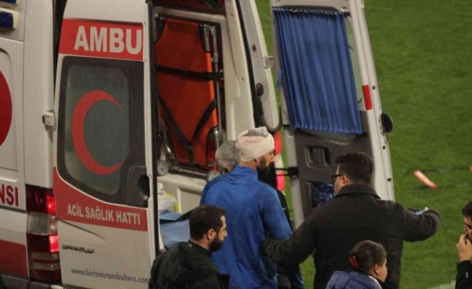 Göztepe-Bandırmaspor maçında oyuncu hastanelik oldu